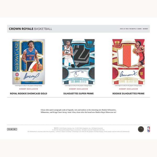 Panini - 2023 24 Crown Royale Basketball (NBA) - Hobby Box Sale