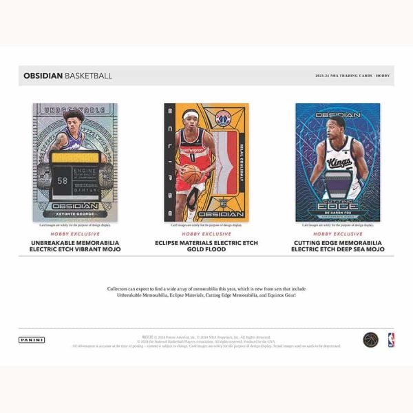 Panini - 2023 24 Obsidian Basketball (NBA) - Hobby Box Discount