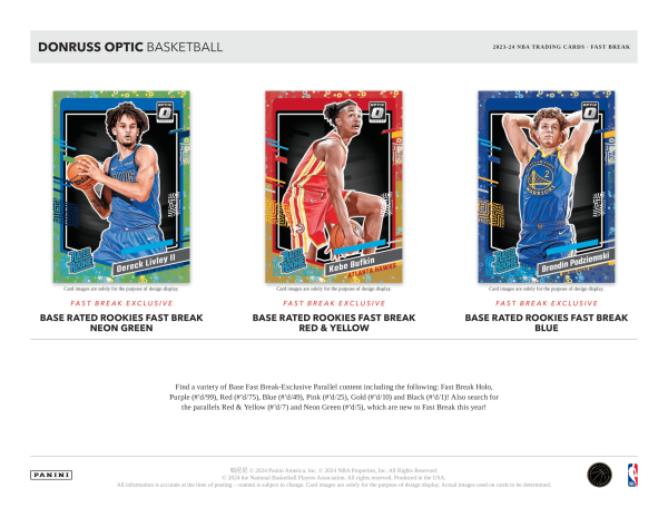 Panini - 2023 24 Donruss Optic Fast Break Basketball (NBA) - Hobby Box Online