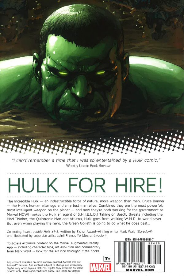 Indestructible Hulk Prem Hc Vol 1 Agent Of Shield Now Online Hot Sale